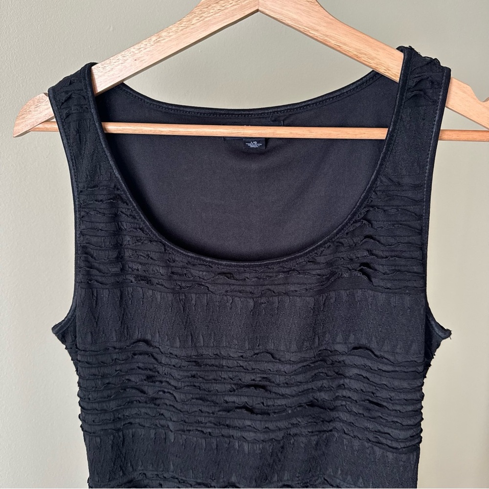 Forever 21 Ruched Black Sleeveless Mini Dress